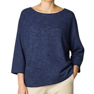 Old Navy Dark Navy Blue Zipper Accent Shirt Women's Size L